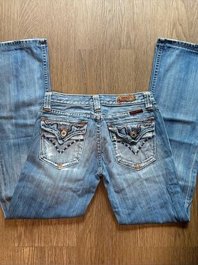 Y2K Miss Me Bamboo Blend Low-Rise Bootcut Western Jeans